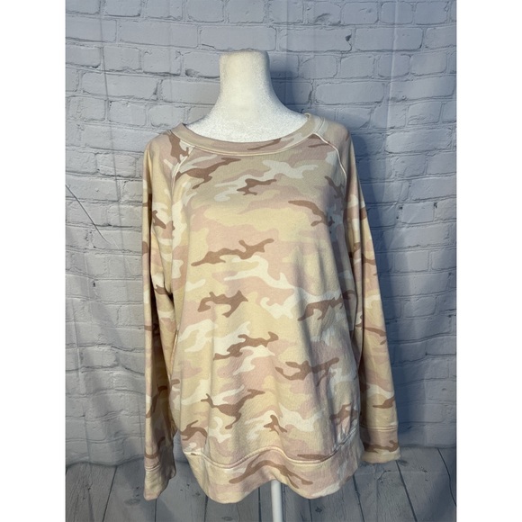 Lou & Grey Tops - Lou and Grey pink camo  sweatshirt size large